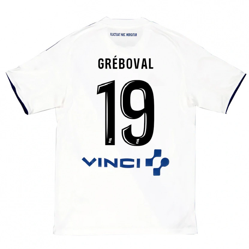 DanxenメンズThéa Gréboval#19白青アウェイシャツ2025/26ジャージーユニフォーム
