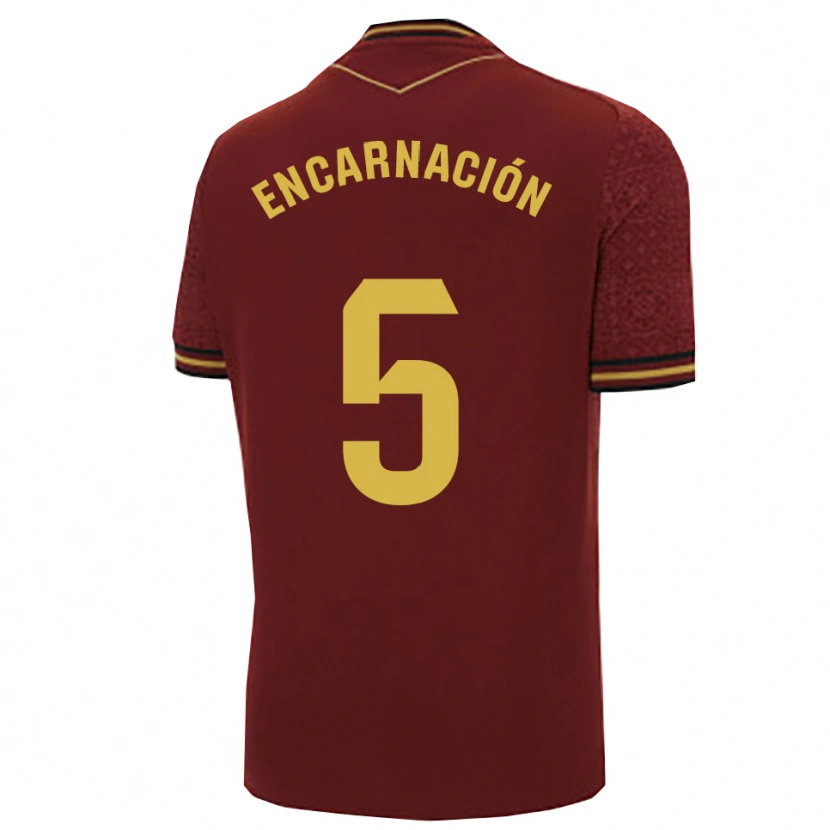 DanxenメンズEncarnación Picardo Amaya#5バーガンディ金アウェイシャツ2025/26ジャージーユニフォーム