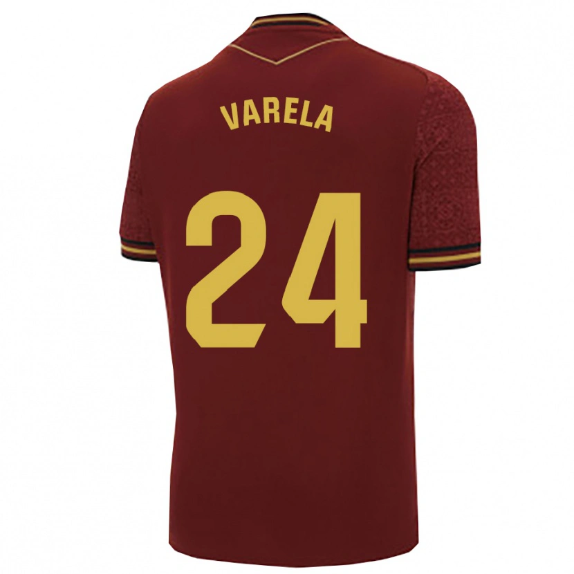 DanxenメンズBrandon Varela#24バーガンディ金アウェイシャツ2025/26ジャージーユニフォーム
