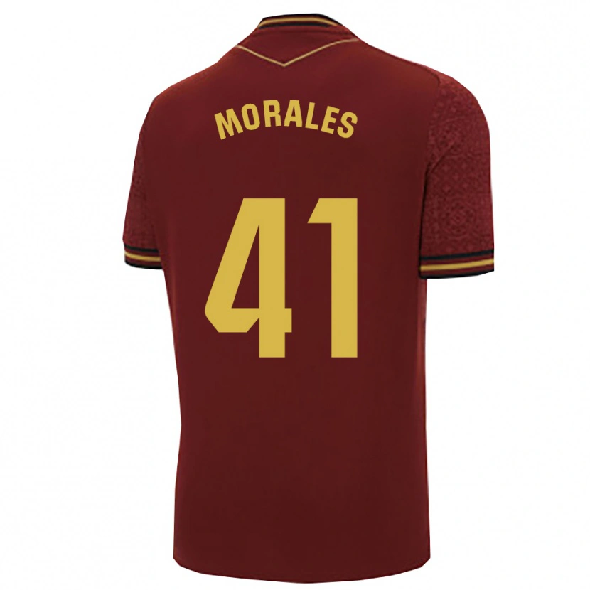 DanxenメンズLuis Morales#41バーガンディ金アウェイシャツ2025/26ジャージーユニフォーム