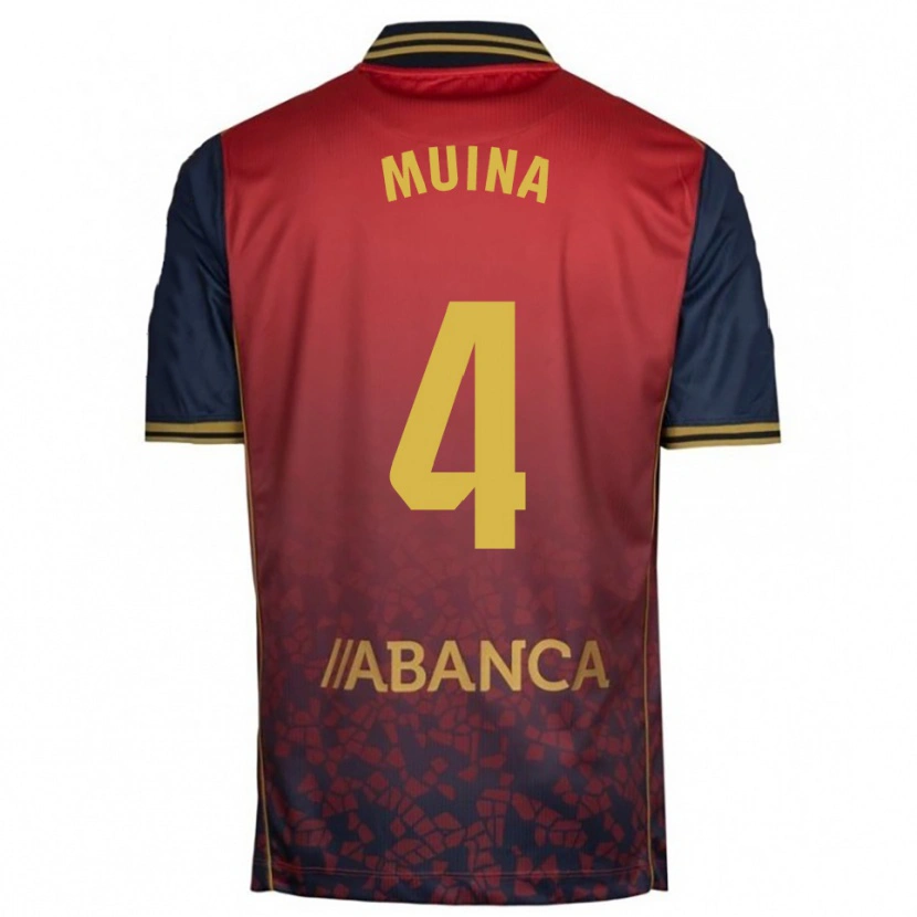 DanxenメンズHenar Muiña#4赤紺アウェイシャツ2025/26ジャージーユニフォーム