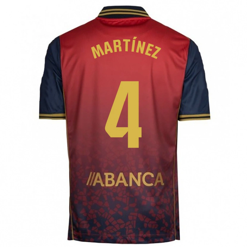 DanxenメンズPablo Martínez#4赤紺アウェイシャツ2025/26ジャージーユニフォーム