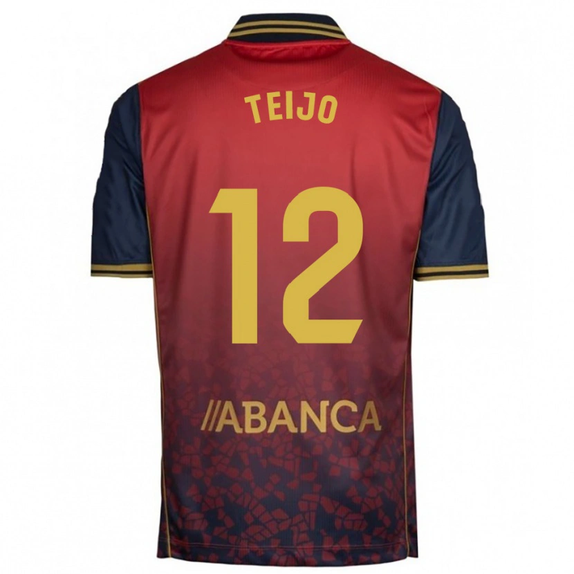DanxenメンズQuique Teijo#12赤紺アウェイシャツ2025/26ジャージーユニフォーム