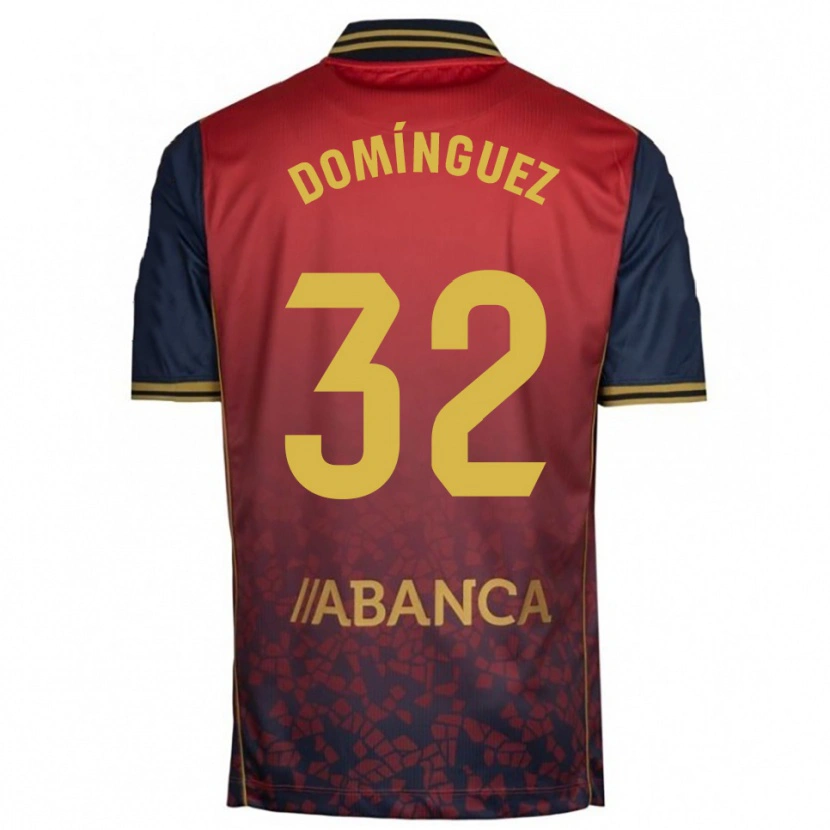 DanxenメンズDavid Domínguez#32赤紺アウェイシャツ2025/26ジャージーユニフォーム