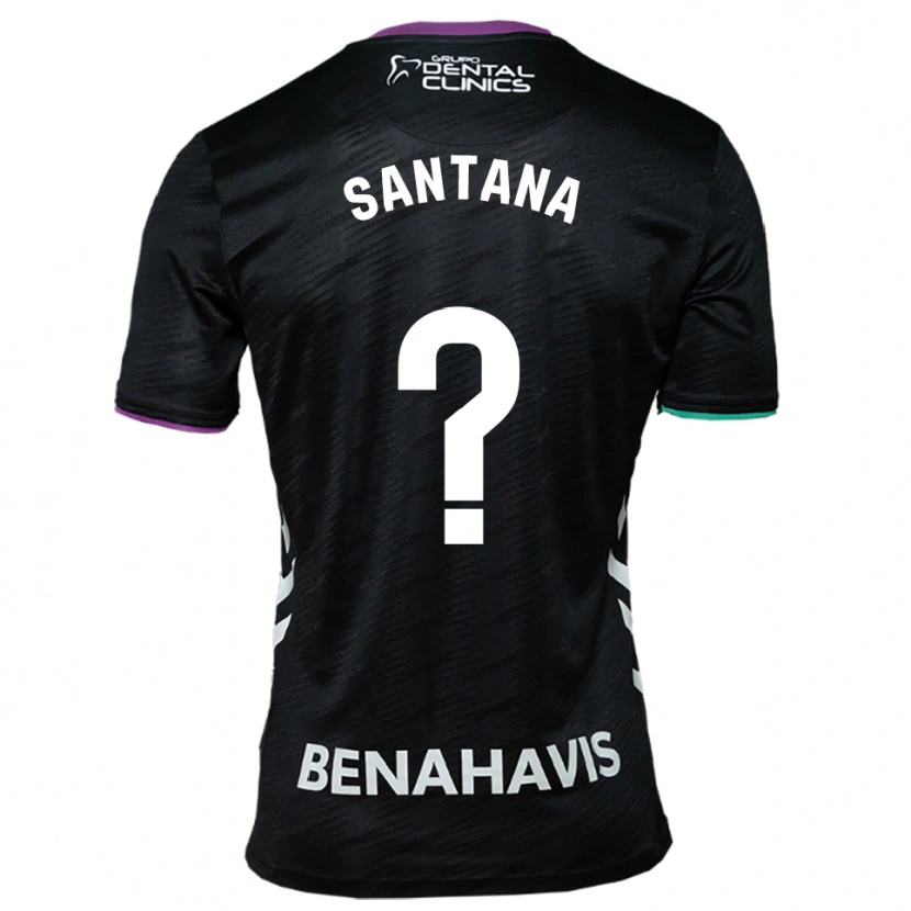 DanxenメンズVinícius Santana#0黒紫緑アウェイシャツ2025/26ジャージーユニフォーム