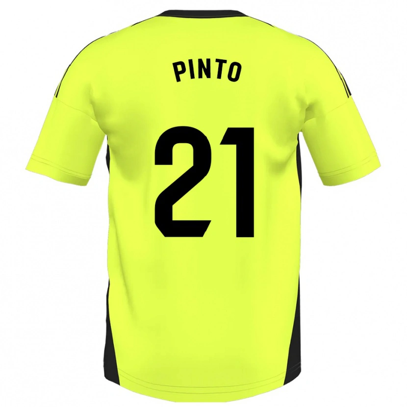 DanxenメンズYidne Pinto#21蛍光黄アウェイシャツ2025/26ジャージーユニフォーム