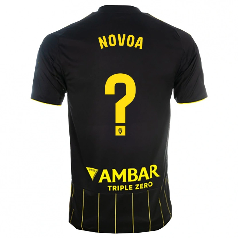 DanxenメンズAndrei Novoa#0黒黄アウェイシャツ2025/26ジャージーユニフォーム