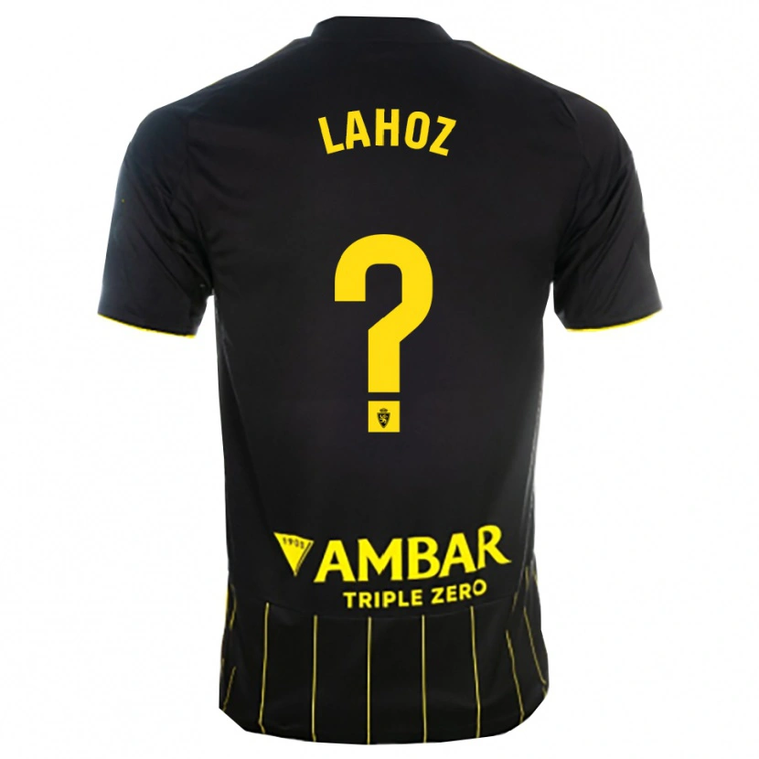 DanxenメンズÁlvaro Lahoz#0黒黄アウェイシャツ2025/26ジャージーユニフォーム