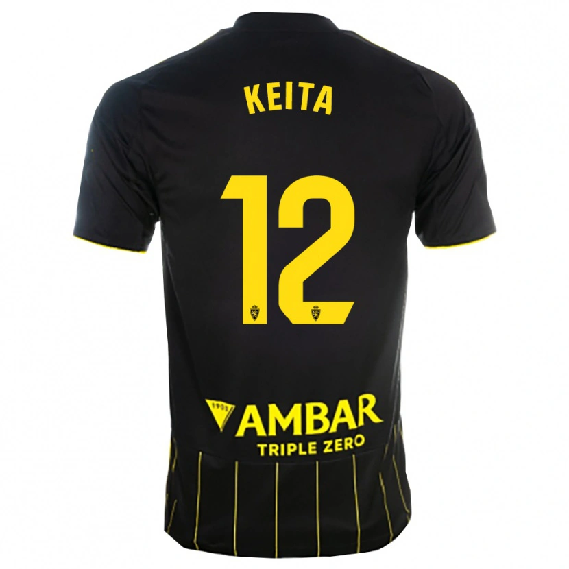 DanxenメンズLassine Keita#12黒黄アウェイシャツ2025/26ジャージーユニフォーム