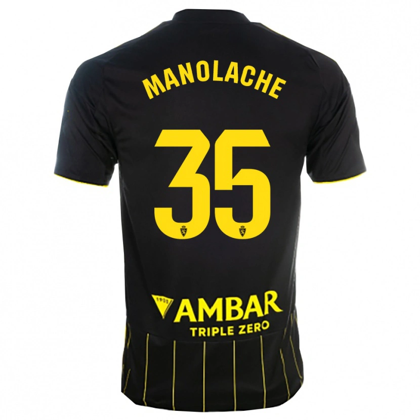 DanxenメンズMarcos Manolache#35黒黄アウェイシャツ2025/26ジャージーユニフォーム