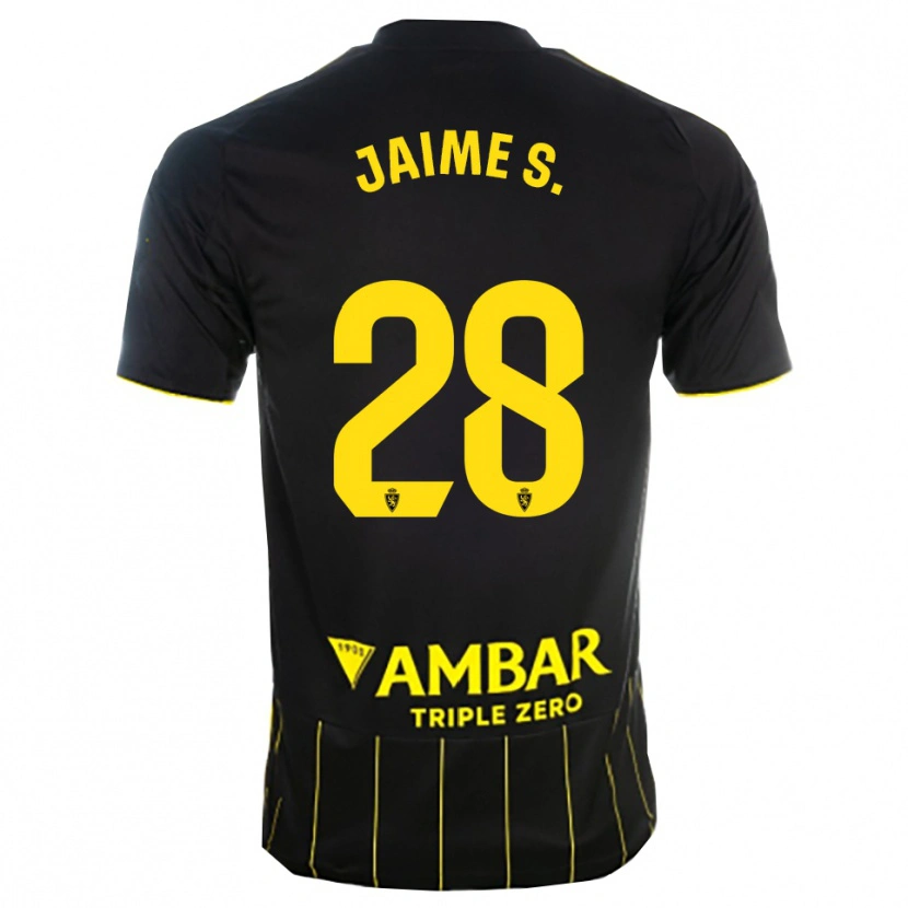 DanxenメンズJaime Sánchez#28黒黄アウェイシャツ2025/26ジャージーユニフォーム