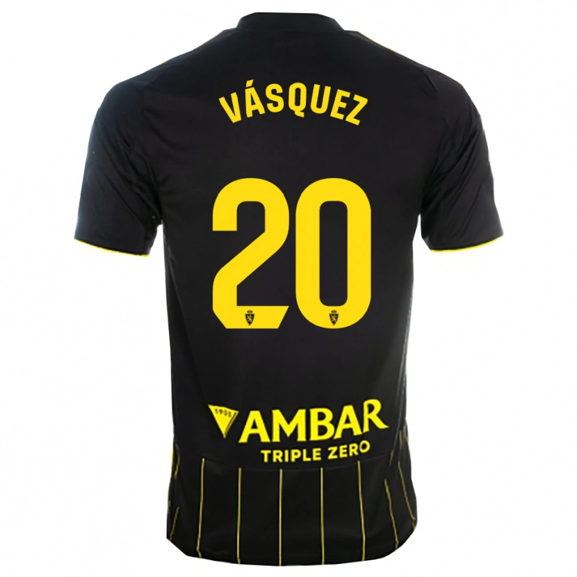 DanxenメンズJosé Vásquez#20黒黄アウェイシャツ2025/26ジャージーユニフォーム