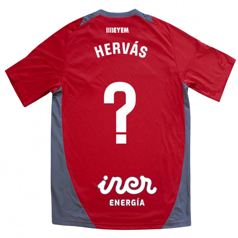 DanxenメンズMario Hervás#0赤灰アウェイシャツ2025/26ジャージーユニフォーム
