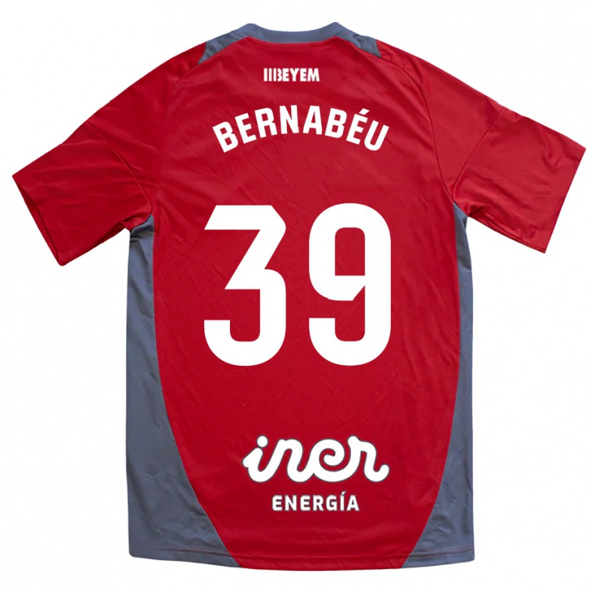 DanxenメンズDani Bernabéu#39赤灰アウェイシャツ2025/26ジャージーユニフォーム