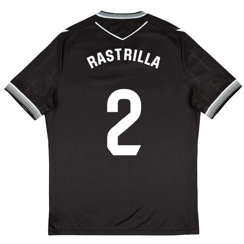 DanxenメンズHugo Rastrilla#2黒白アウェイシャツ2025/26ジャージーユニフォーム