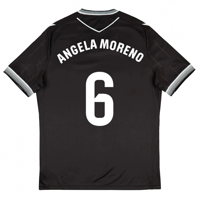 DanxenメンズAngela Moreno#6黒白アウェイシャツ2025/26ジャージーユニフォーム