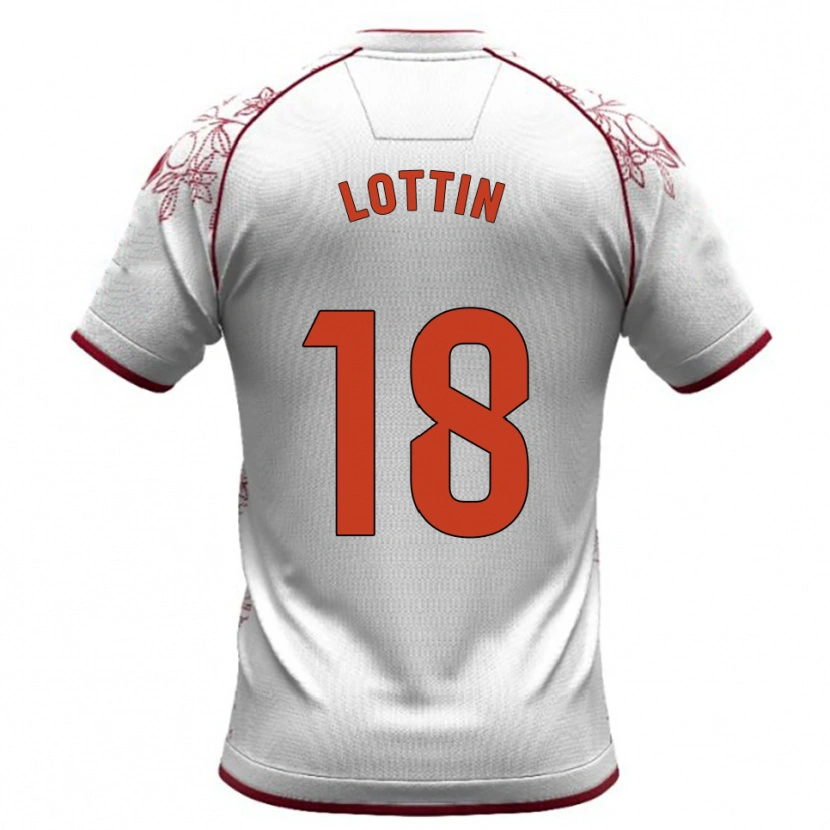 DanxenメンズAlbert Lottin#18白バーガンディアウェイシャツ2025/26ジャージーユニフォーム