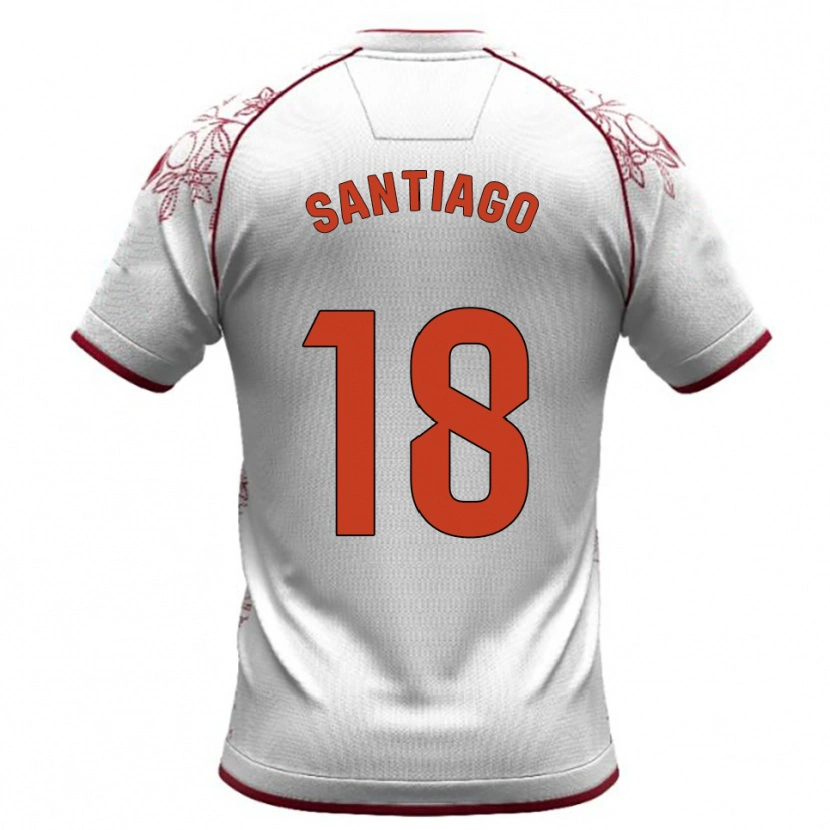DanxenメンズPablo Santiago#18白バーガンディアウェイシャツ2025/26ジャージーユニフォーム