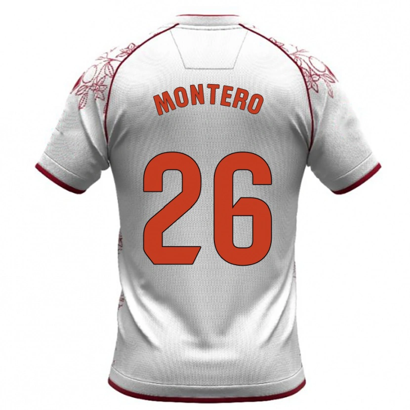 DanxenメンズMarcos Montero#26白バーガンディアウェイシャツ2025/26ジャージーユニフォーム