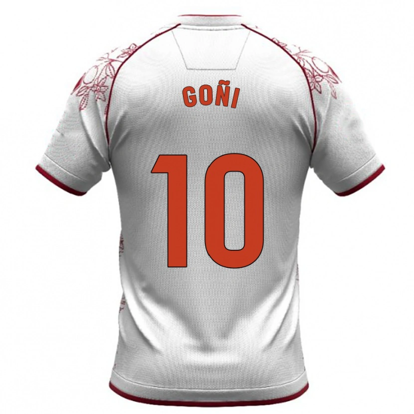 DanxenメンズHugo Goñi#10白バーガンディアウェイシャツ2025/26ジャージーユニフォーム