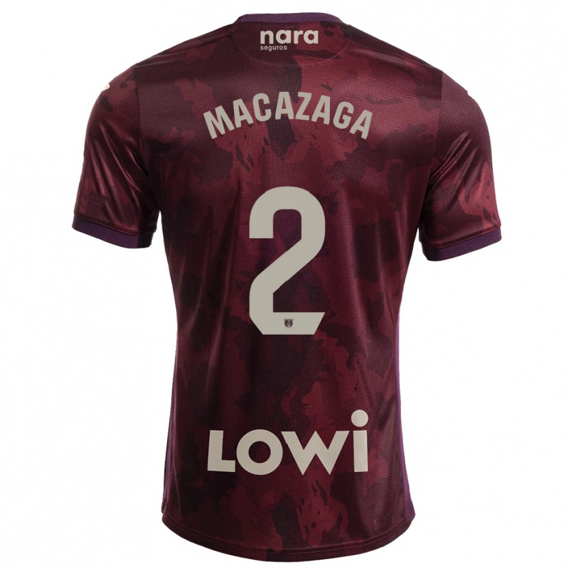 DanxenメンズLucas Macazaga#2バーガンディ白アウェイシャツ2025/26ジャージーユニフォーム