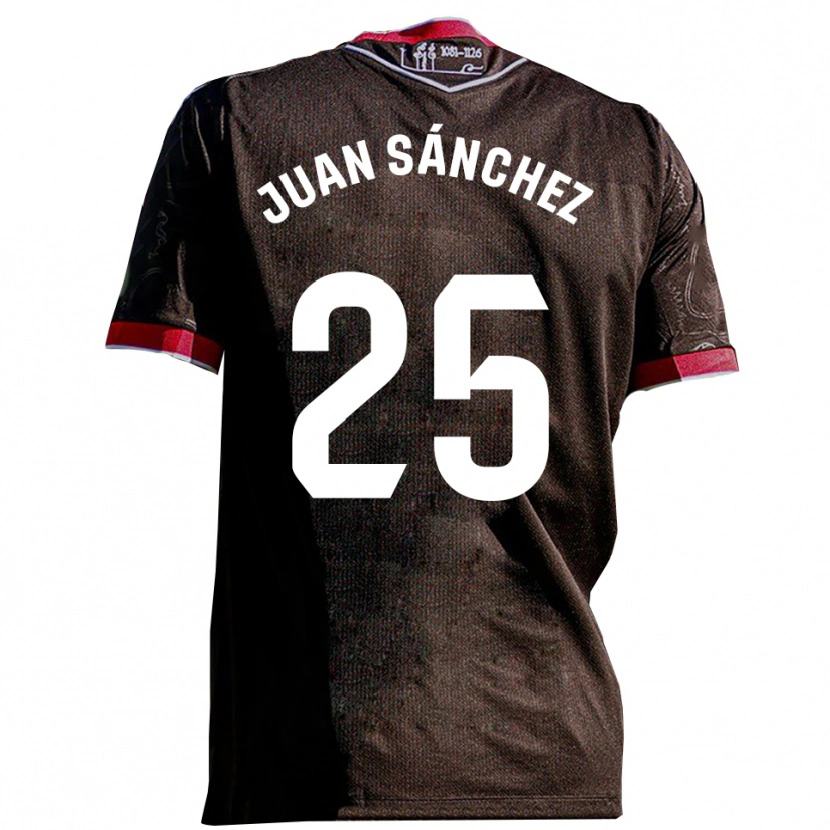 DanxenメンズJuan Sánchez#25黒赤アウェイシャツ2025/26ジャージーユニフォーム