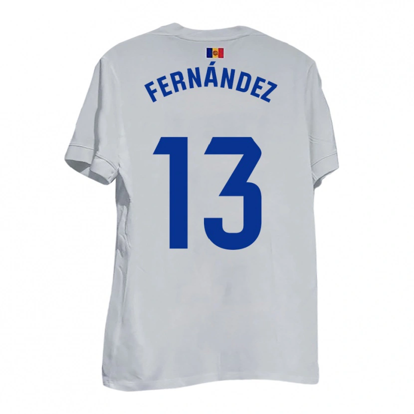 DanxenメンズFerran Fernández#13白 青 黄アウェイシャツ2025/26ジャージーユニフォーム
