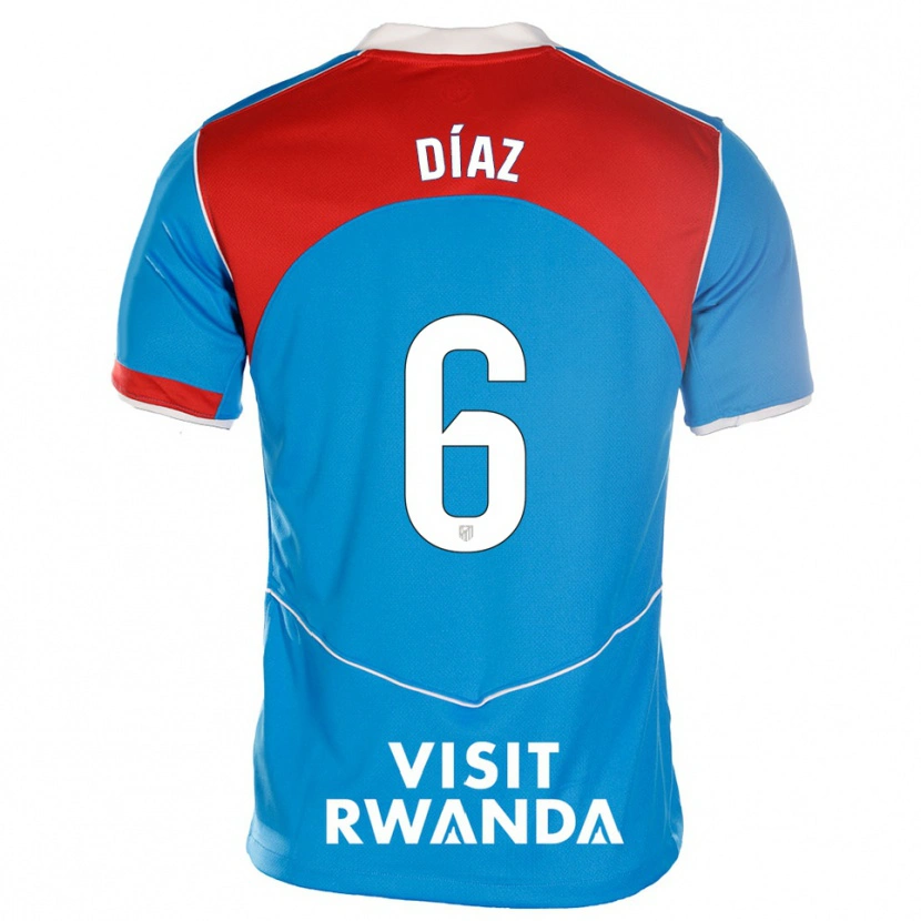 Danxenメンズハビエル・ディアス#6青白サードユニフォームシャツ2025/26ジャージーユニフォーム