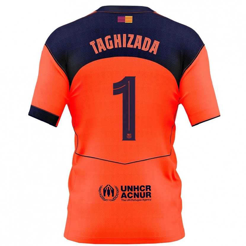 DanxenメンズEldar Taghizada#1オレンジ紺サードユニフォームシャツ2025/26ジャージーユニフォーム