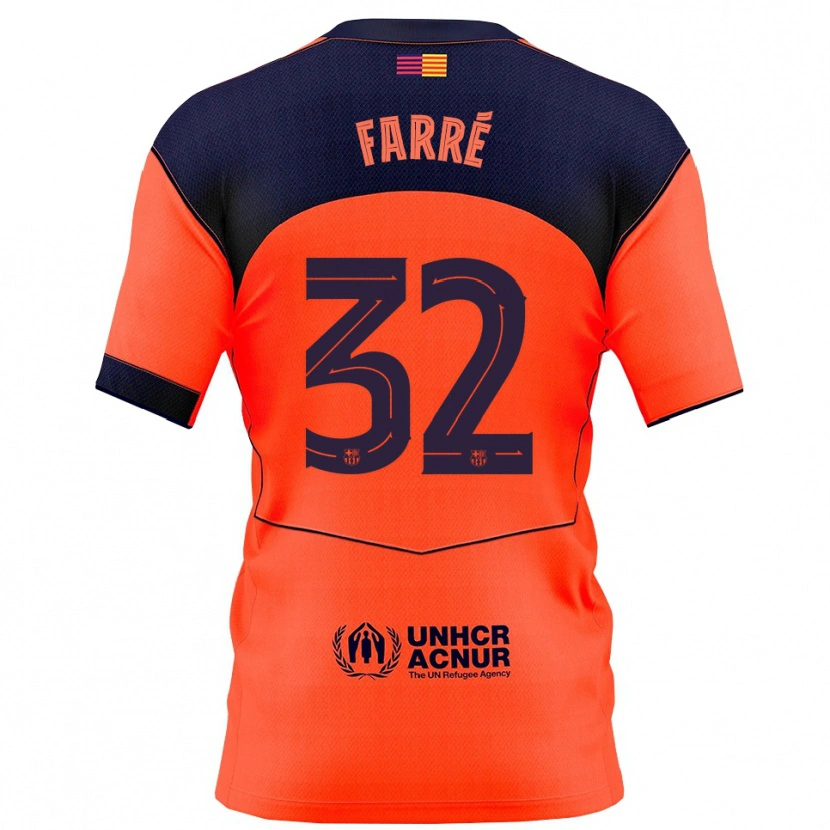 DanxenメンズLandry Farré#32オレンジ紺サードユニフォームシャツ2025/26ジャージーユニフォーム