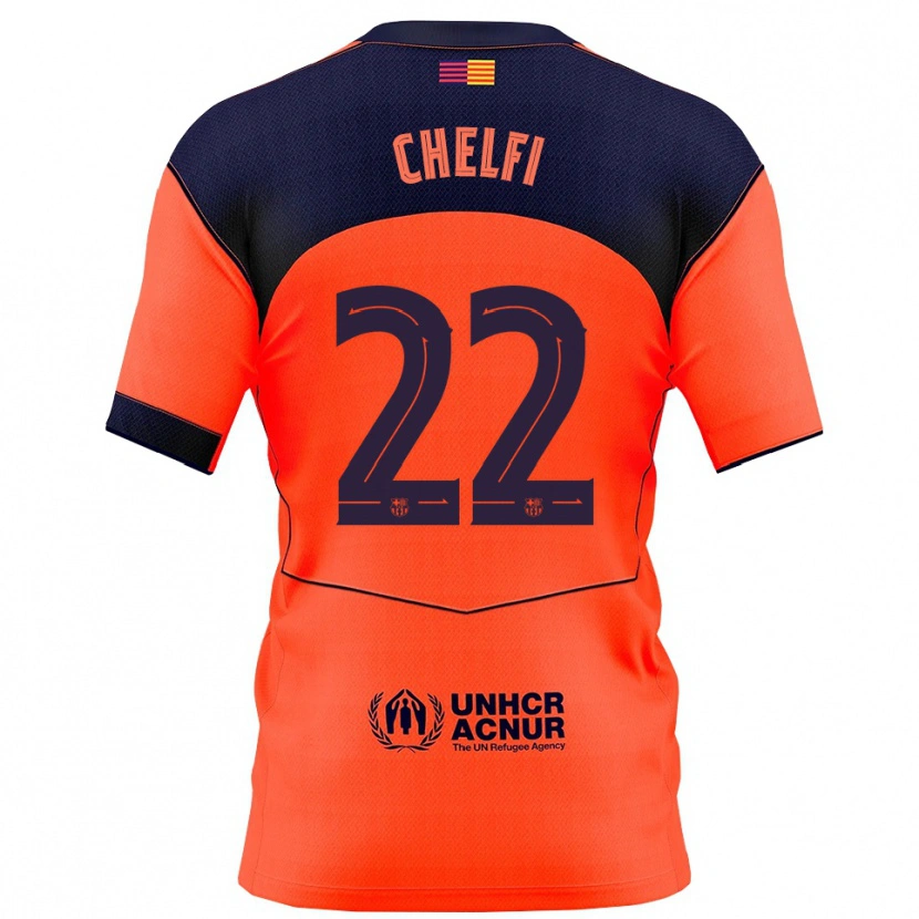 DanxenメンズLovro Chelfi#22オレンジ紺サードユニフォームシャツ2025/26ジャージーユニフォーム