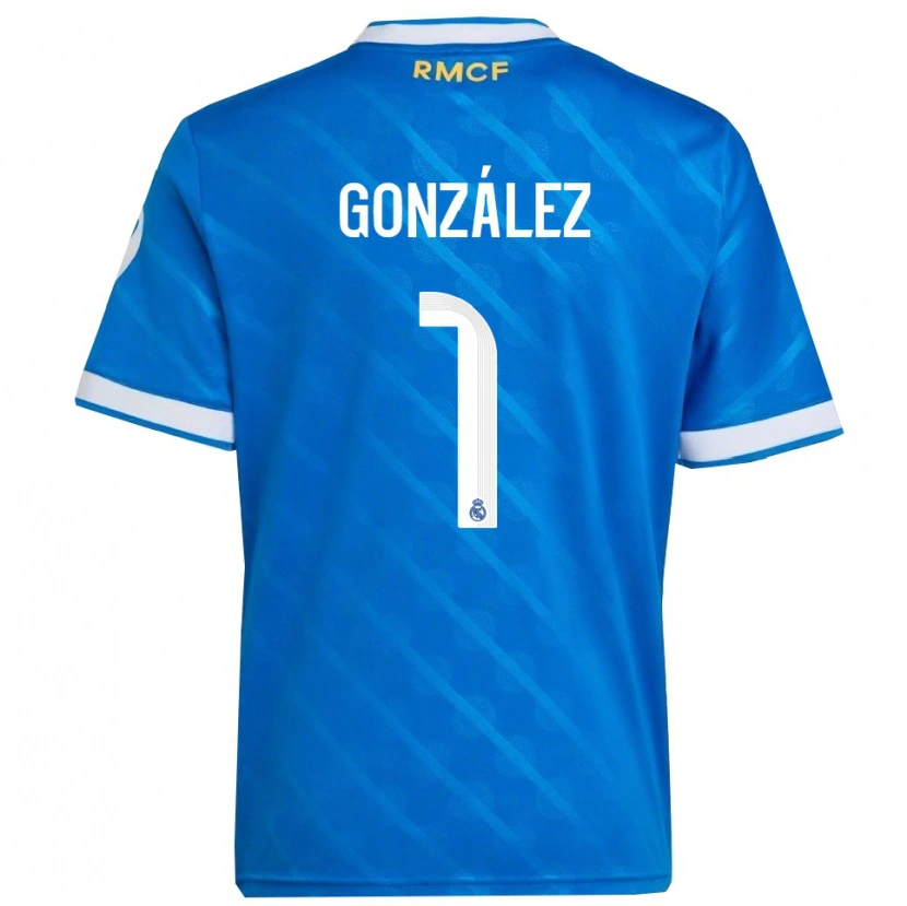 Danxenメンズアルバロ・ゴンサレス#1青白サードユニフォームシャツ2025/26ジャージーユニフォーム