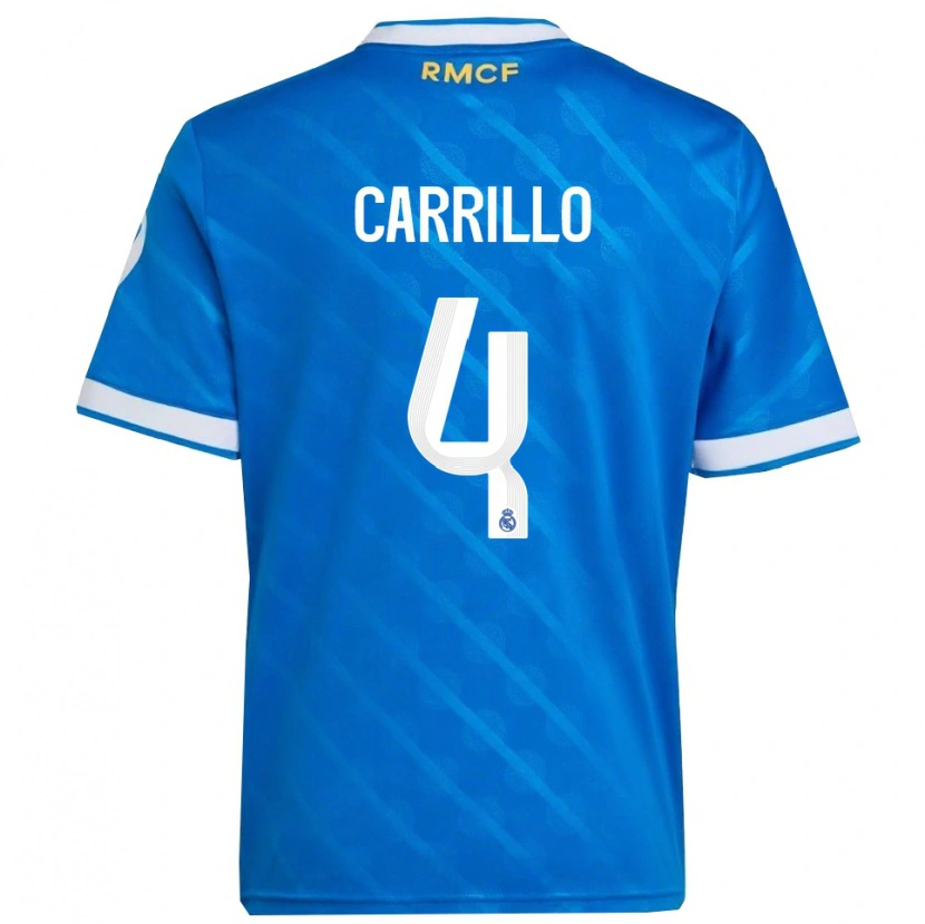 DanxenメンズAlvaro Carrillo#4青白サードユニフォームシャツ2025/26ジャージーユニフォーム