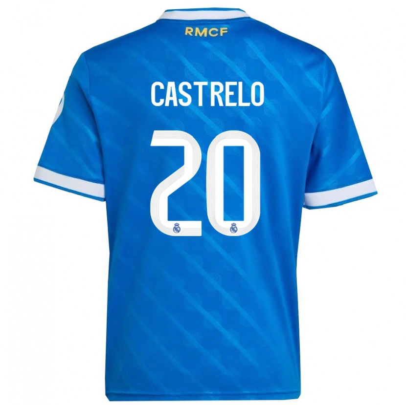 DanxenメンズGabri Castrelo#20青白サードユニフォームシャツ2025/26ジャージーユニフォーム