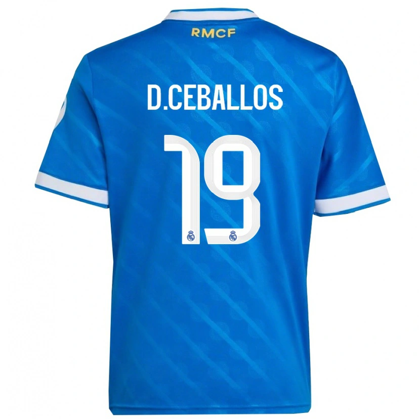 Danxenメンズダニ・セバージョス#19青白サードユニフォームシャツ2025/26ジャージーユニフォーム