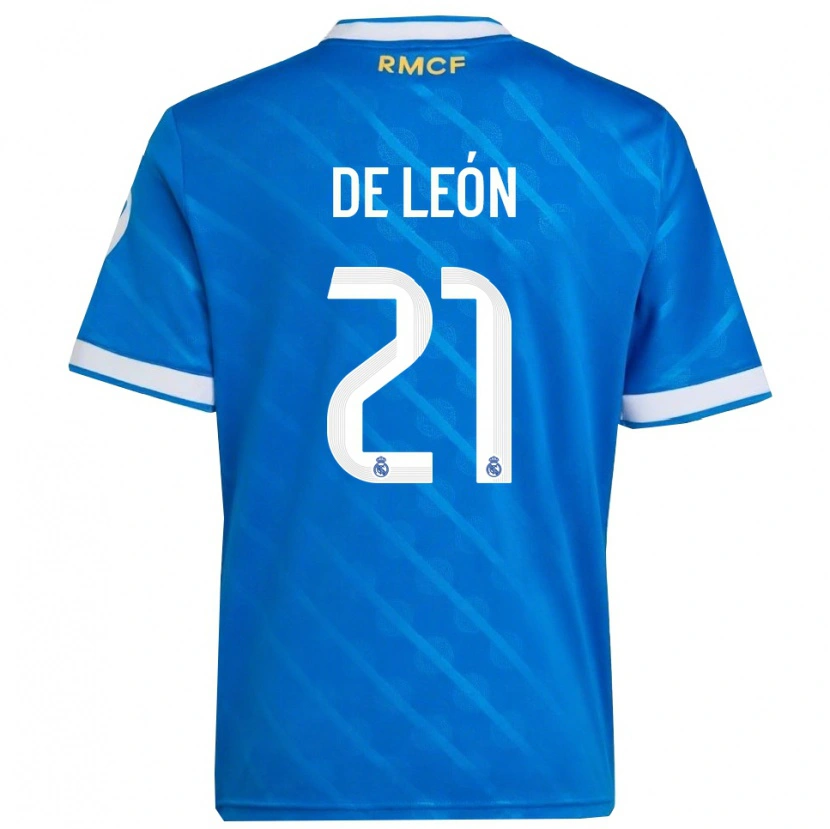 Danxenメンズジェレミー・デレオン#21青白サードユニフォームシャツ2025/26ジャージーユニフォーム
