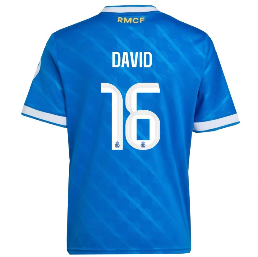 Danxenメンズアントニオ・ダビド・フローレス#16青白サードユニフォームシャツ2025/26ジャージーユニフォーム