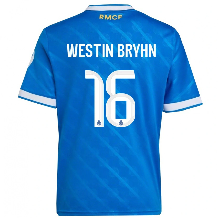 DanxenメンズLeon Westin Bryhn#16青白サードユニフォームシャツ2025/26ジャージーユニフォーム