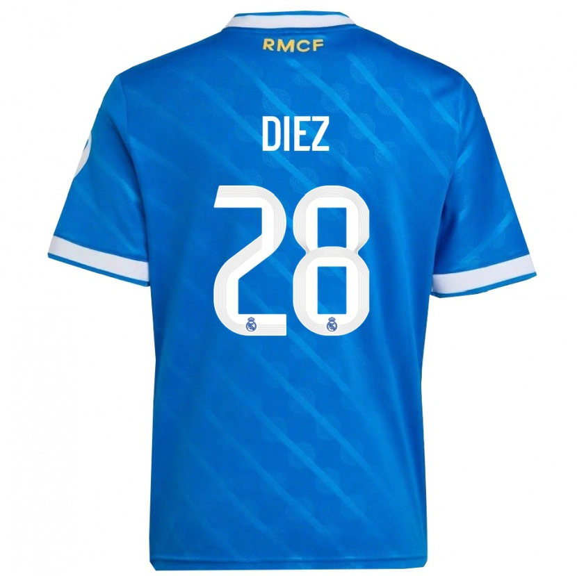 DanxenメンズCarlos Diez#28青白サードユニフォームシャツ2025/26ジャージーユニフォーム