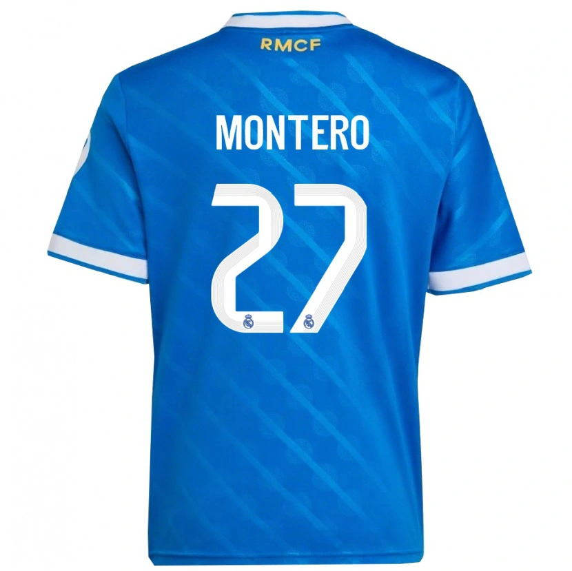 Danxenメンズルーベンモンテロ#27青白サードユニフォームシャツ2025/26ジャージーユニフォーム