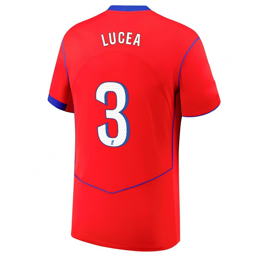 DanxenメンズDimitri Lucea#3赤青白サードユニフォームシャツ2025/26ジャージーユニフォーム