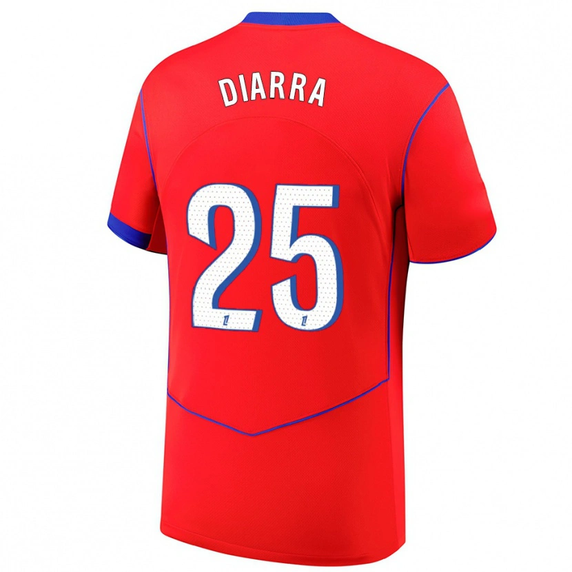 DanxenメンズAgueissa Diarra#25赤青白サードユニフォームシャツ2025/26ジャージーユニフォーム