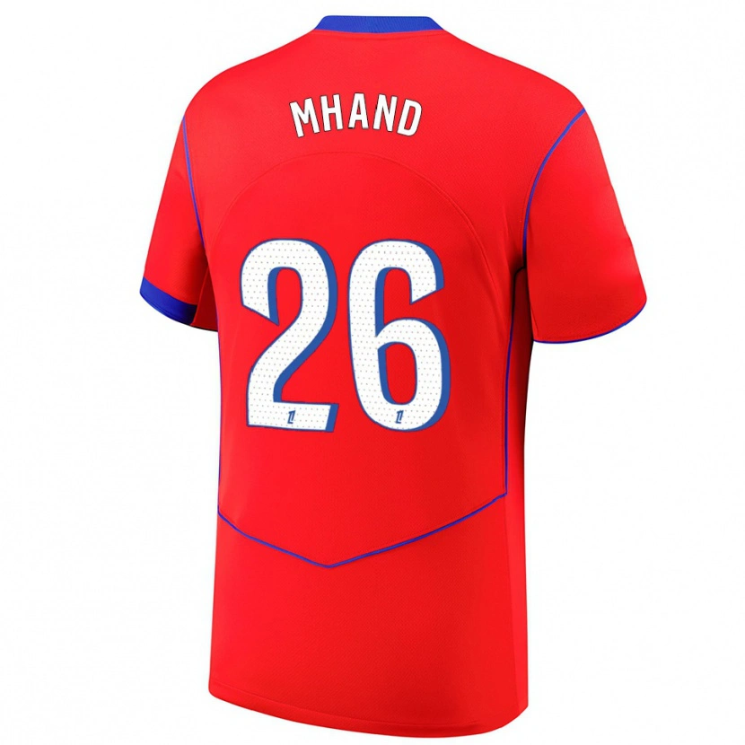 DanxenメンズIlian Mhand#26赤青白サードユニフォームシャツ2025/26ジャージーユニフォーム