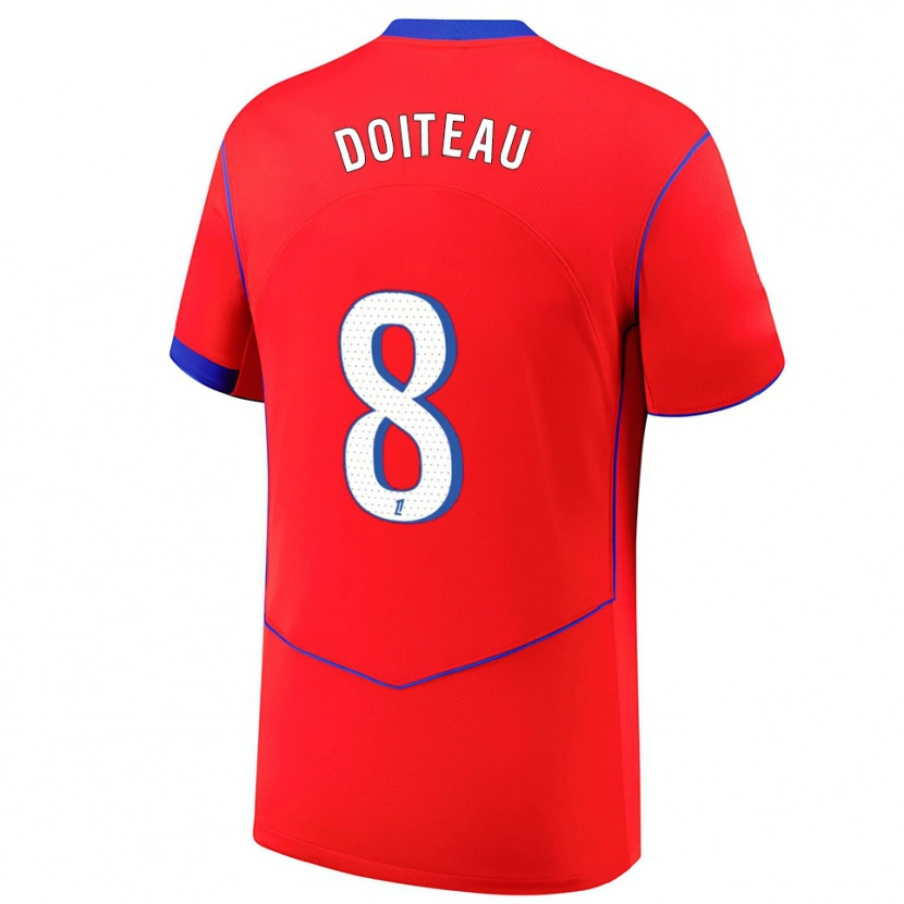 DanxenメンズBenoit Doiteau#8赤青白サードユニフォームシャツ2025/26ジャージーユニフォーム