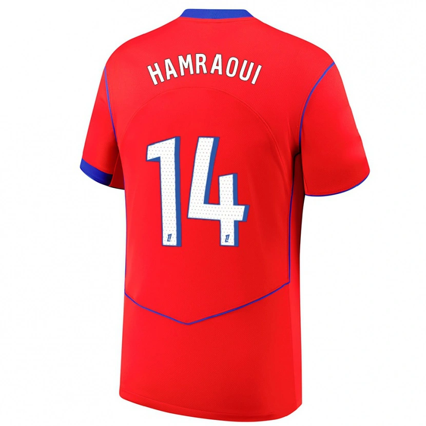 Danxenメンズキーラ・アムラウィ#14赤青白サードユニフォームシャツ2025/26ジャージーユニフォーム