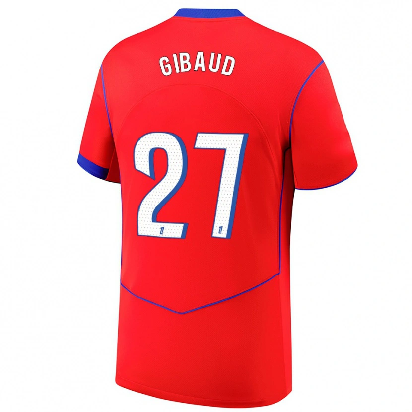 DanxenメンズPierre Gibaud#27赤青白サードユニフォームシャツ2025/26ジャージーユニフォーム