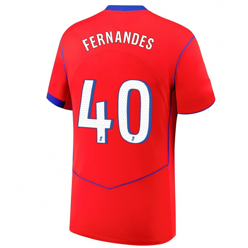 Danxenメンズアリッサ・フェルナンデス#40赤青白サードユニフォームシャツ2025/26ジャージーユニフォーム