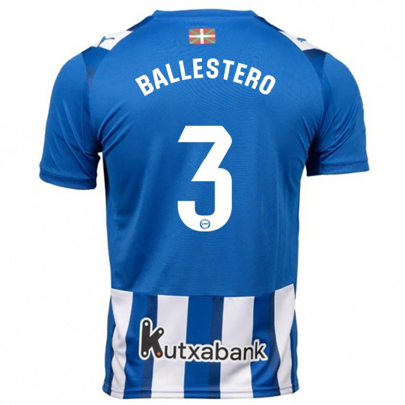 DanxenレディースCarlos Ballestero#3青白ホームシャツ2025/26ジャージーユニフォーム