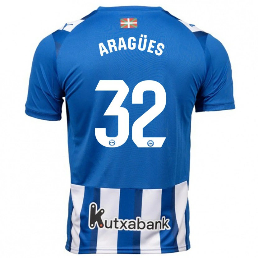 DanxenレディースChema Aragües#32青白ホームシャツ2025/26ジャージーユニフォーム