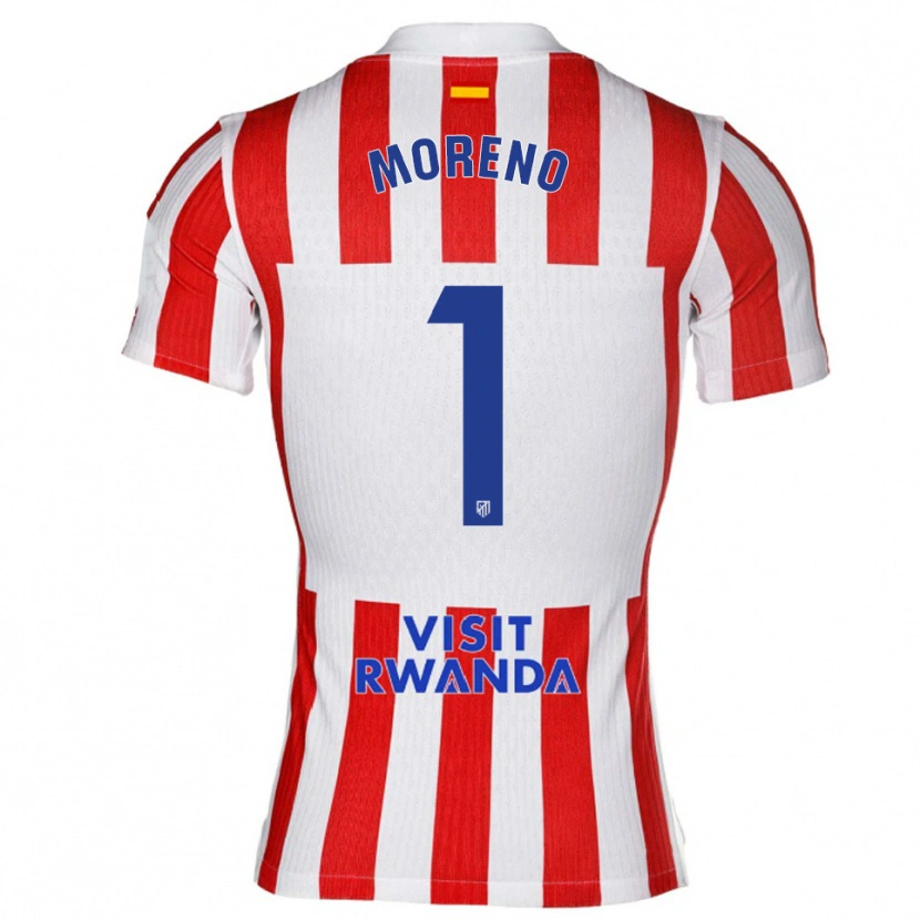 DanxenレディースÁlvaro Moreno#1赤白ホームシャツ2025/26ジャージーユニフォーム